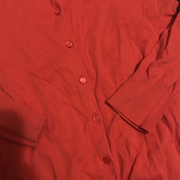 J Crew Factory The Clare Cardigan Orange Button Down Small Women’s - Picture 3 of 4